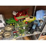 BUNDLE OF ASSORTED FARMING MACHINERY TOYS