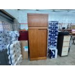 HEAVY WOODEN WARDROBE WITH OVER STROAGE