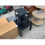 2X ASSORTED BLACK TABLES