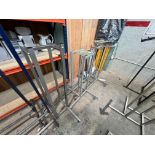 3 GREY STEEL GONDOLA SHOP STANDS