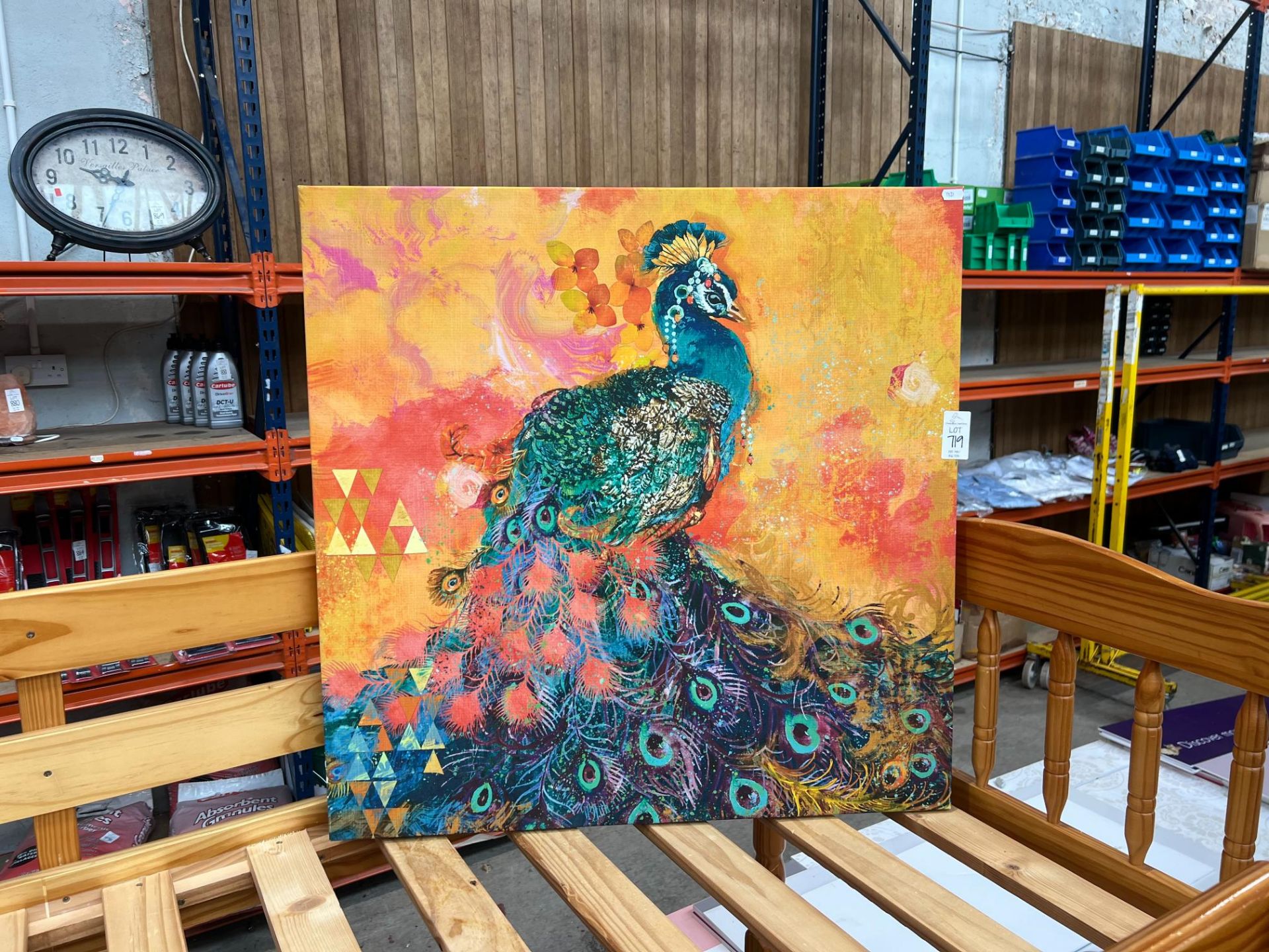 LARGE PEACOCK CANVAS