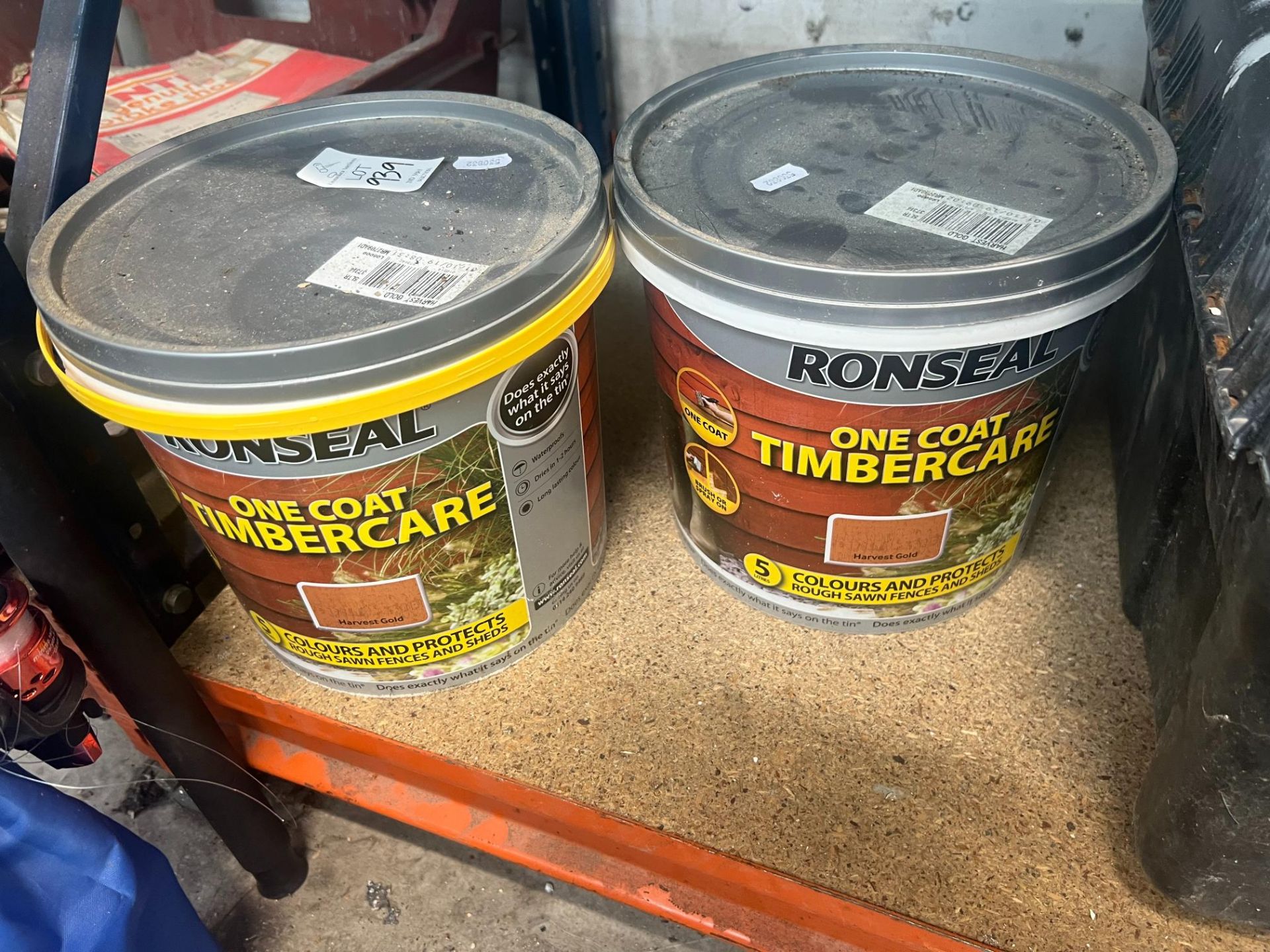 2X 5L TUBS OF FENCE PAINT
