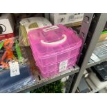 PINK TIERED CARRY ORGANISER