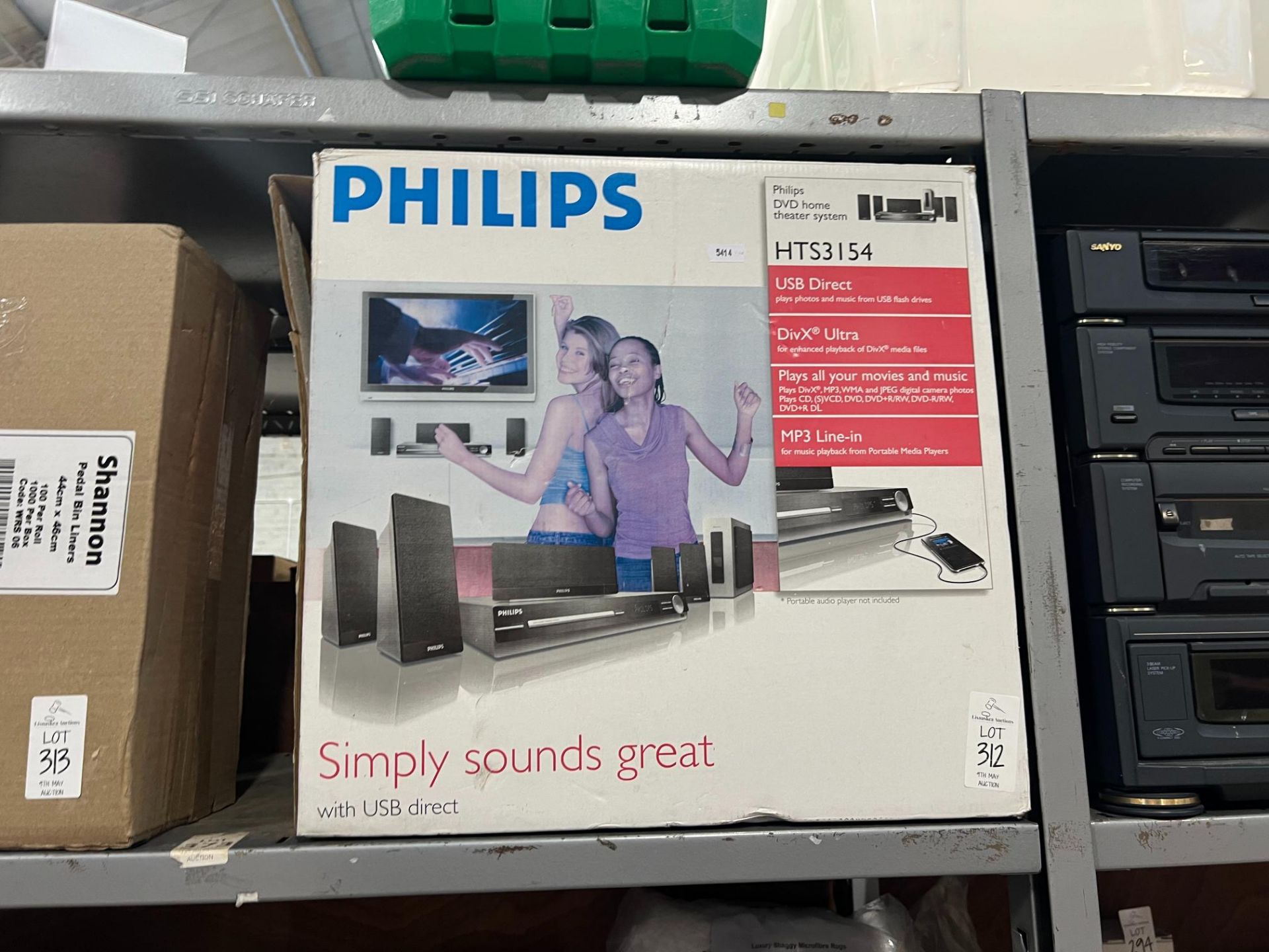 PHILIPS DVD HOME THEATRE SYSTEM HTS3154