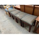 4X UPHOLSTERED STOOLS