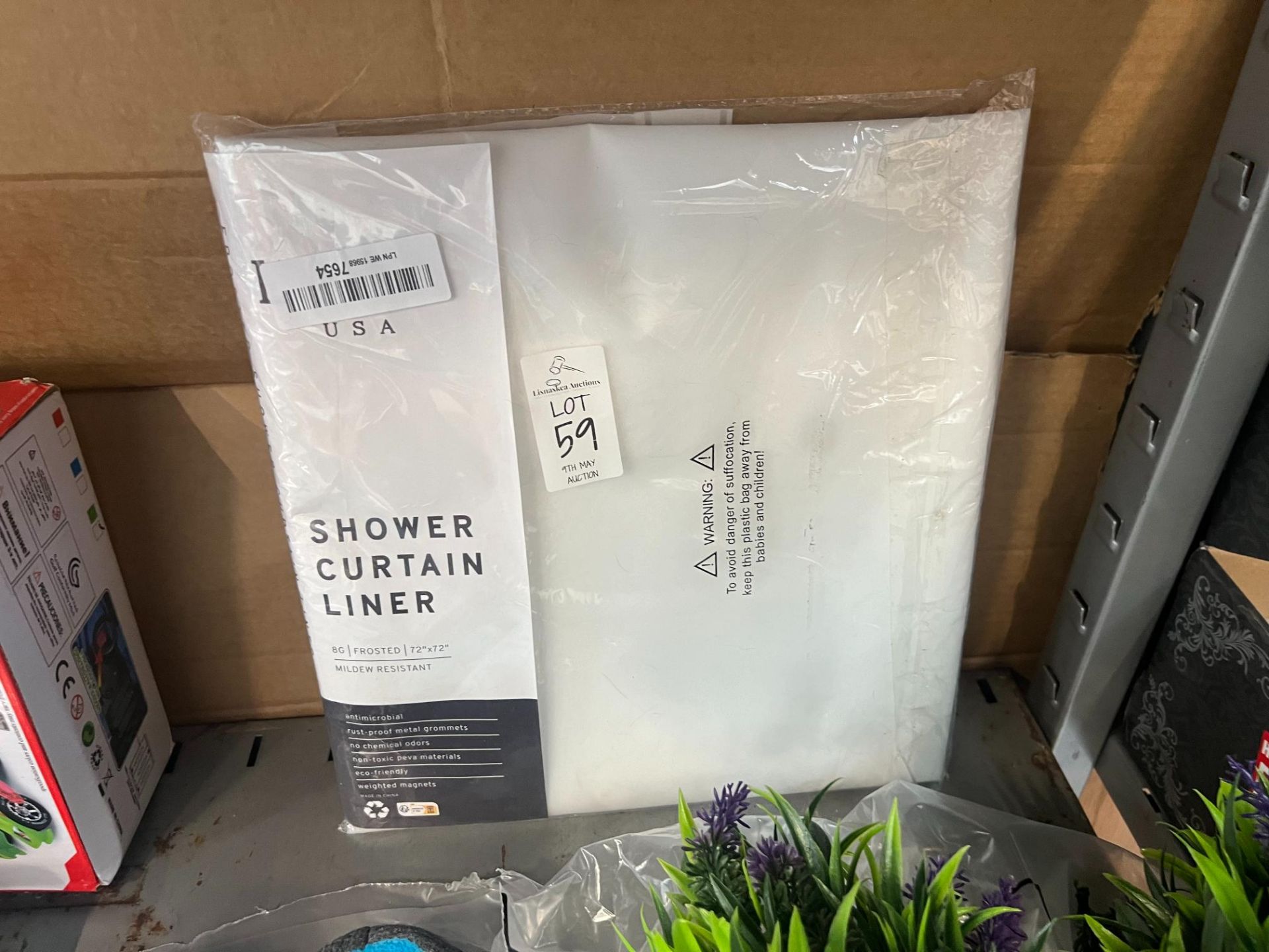 FROSTED MILDEW RESISTANT SHOWER CURTAIN LINER