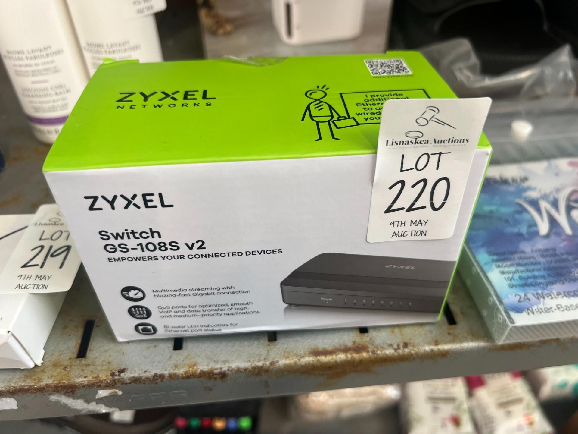 ZYXEL SWITCH GS-108S V2 ETHERNET BOX (NEW)