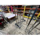 CHROME 4 BRANCH GONDOLA SHOP STAND ADJUSTABLE FROM 4FT TO 6FT HIGH