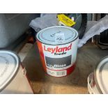 2.5L OF LEYLAND TRADE WOOD AND METAL HIGH GLOSS BRIGHT YELLOW BASE PAINT