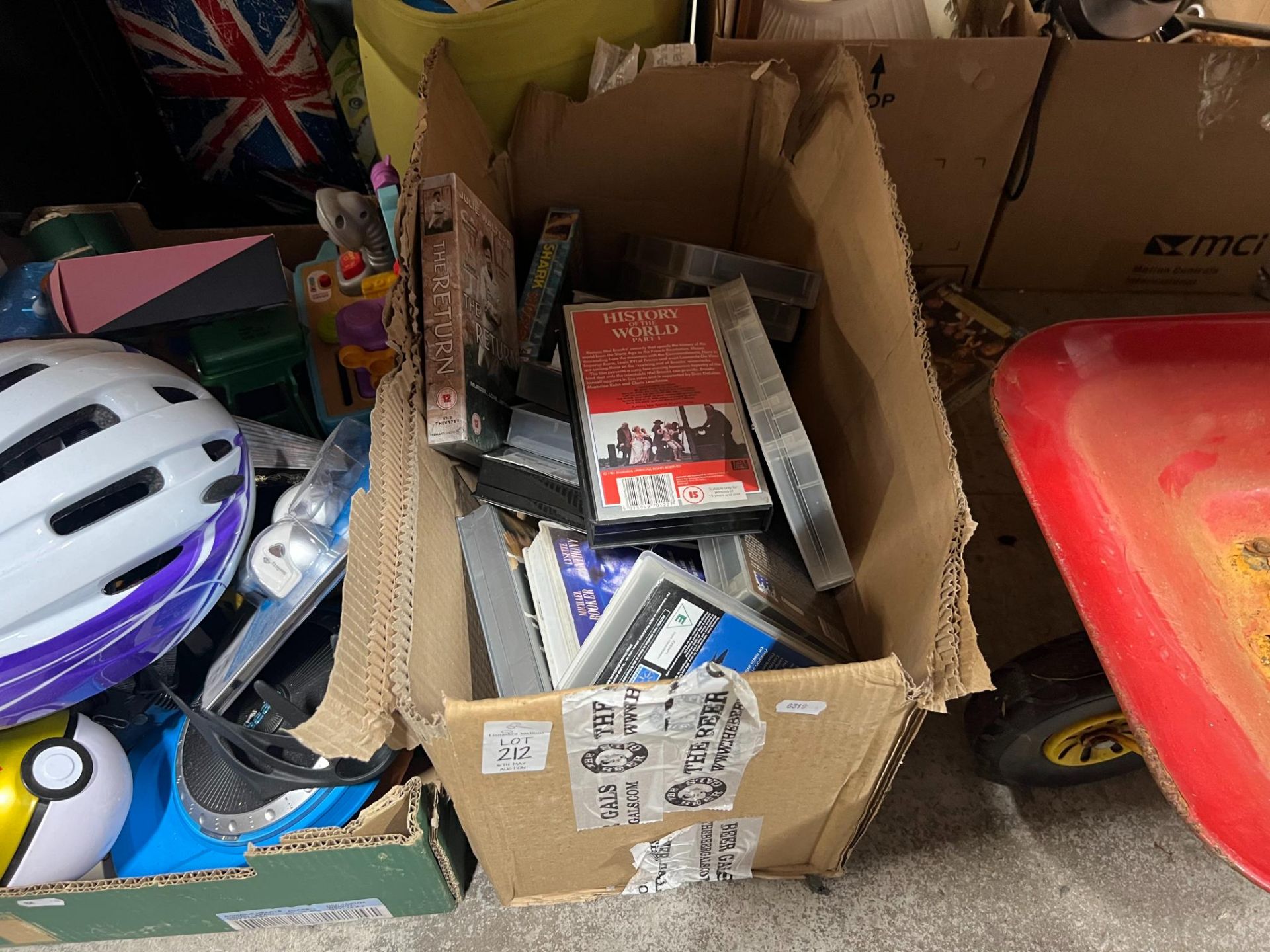 BOX OF ASSORTED VHS TAPES