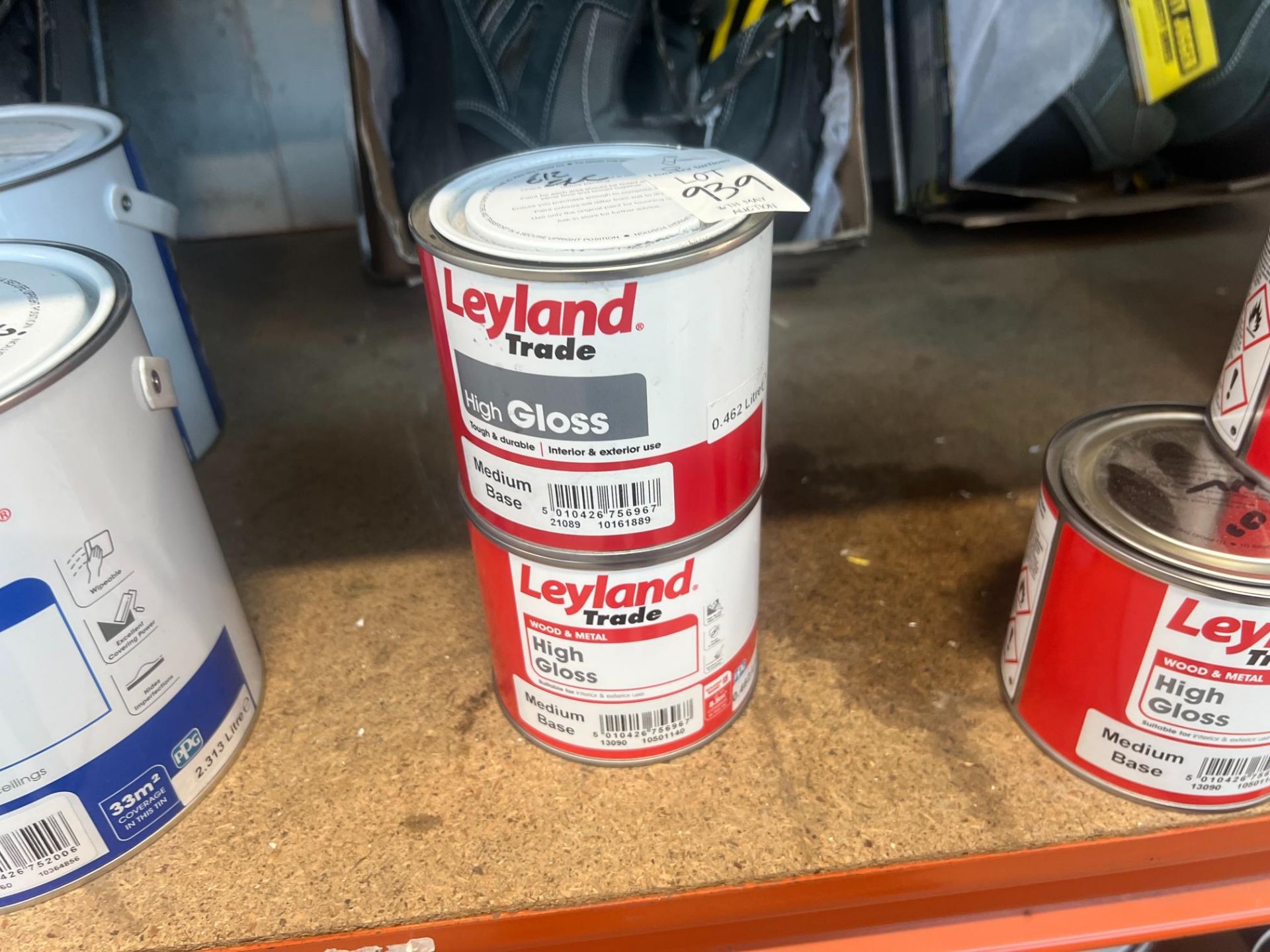 2 X 0.462L OF LEYLAND TRADE HIGH GLOSS MEDIUM BASE PAINT