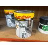 5L TIN OF SANDTEX HIGH COVER SMOOTH CRYSTAL BASE DARK