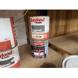 1X TIN OF LEYLAND EGGSHELL MEDIUM AND JOHNSTONES TRADE FLOOR ANTI-SLIP ADDITIVE