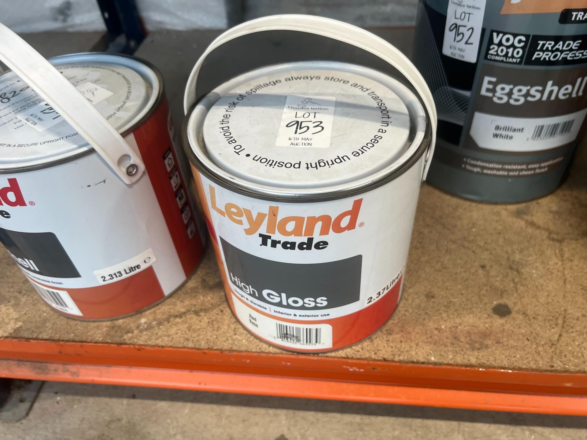 2.37L OF LEYLAND TRADE HIGH GLOSS RED BASE PAINT