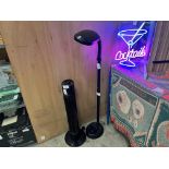 BLACK FLOOR STANDING LAMP (WORKING)