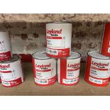 3X TINS OF LEYLAND TRADE HIGH GLOSS ULTRA DEEP BASE PAINT (925ML TINS)