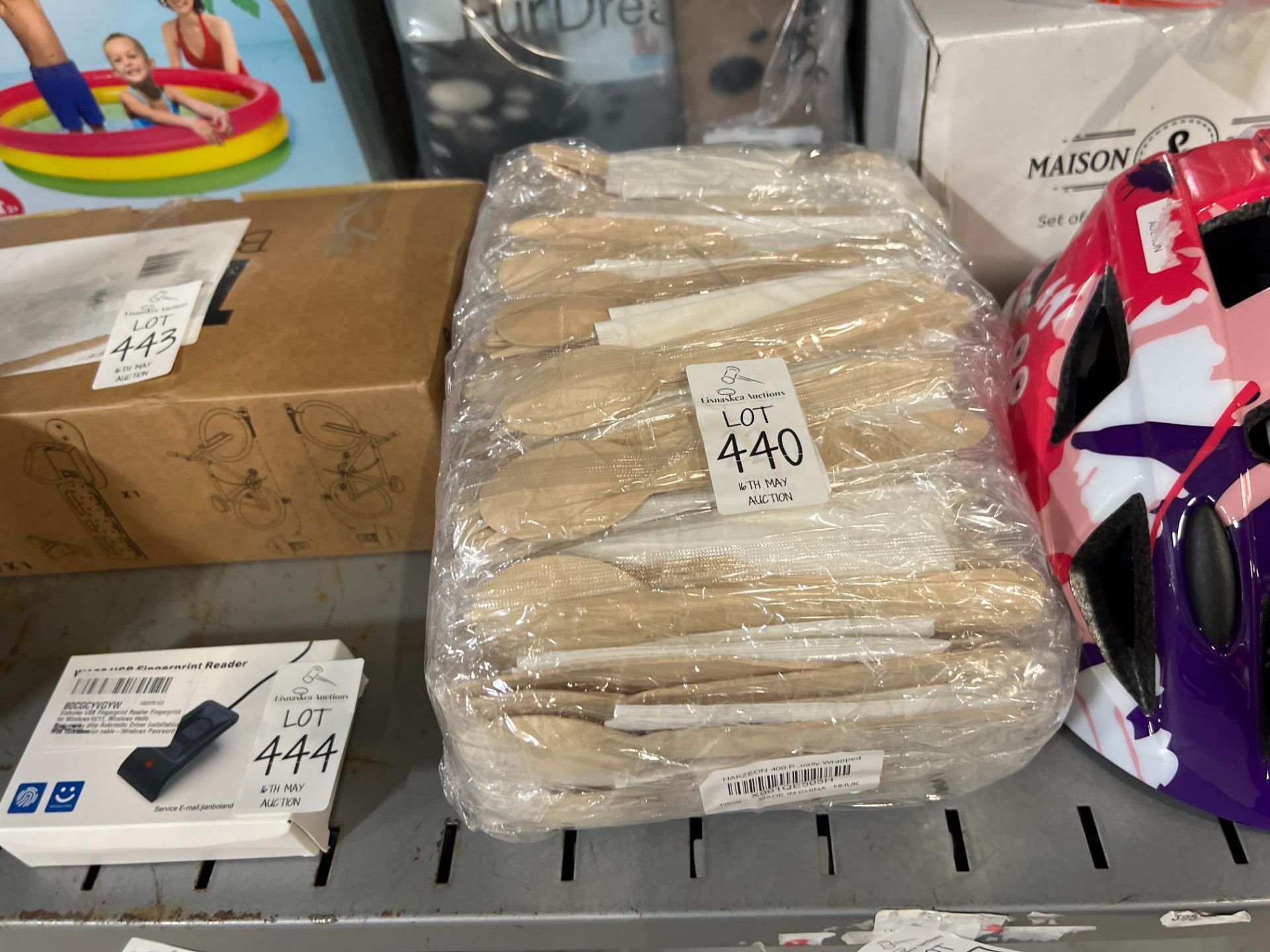 LARGE BAG 400 PACKS OF WOODEN CUTLERY SETS (NEW)