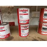 2X TINS OF LEYLAND TRADE HIGH GLOSS BRILLIANT WHITE PAINT (750ML TINS)