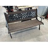 IRON AND WOODEN GARDEN BENCH (CLEAN)