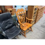 HEAVY PINE ROCKING CHAIR