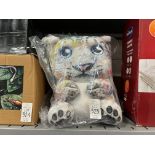 PAINT SPLATTER LEOPARD PLUSH TOY (NEW)