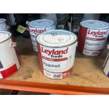 2.5L OF LEYLAND TRADE WOOD AND METAL EGGSHELL BRILLIANT WHITE PAINT