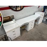 WHITE DRESSING TABLE AND DRAWER SETS