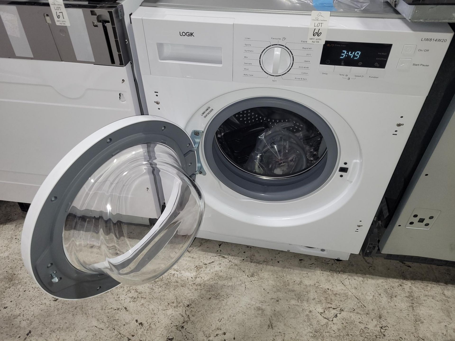 LOGIK LIW814W20 INTEGRATED WASHING MACHINE