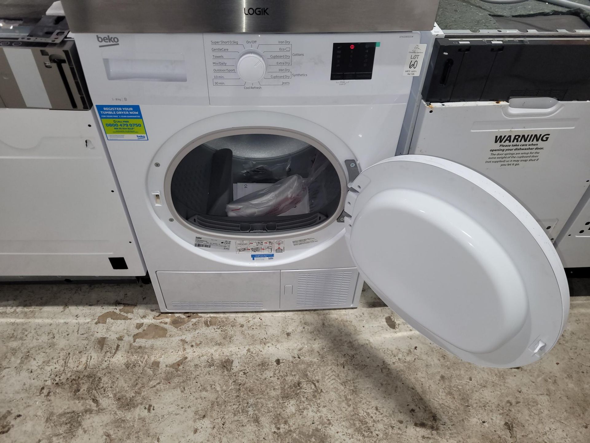 BEKO DTKCE80021W TUMBLE DRYER