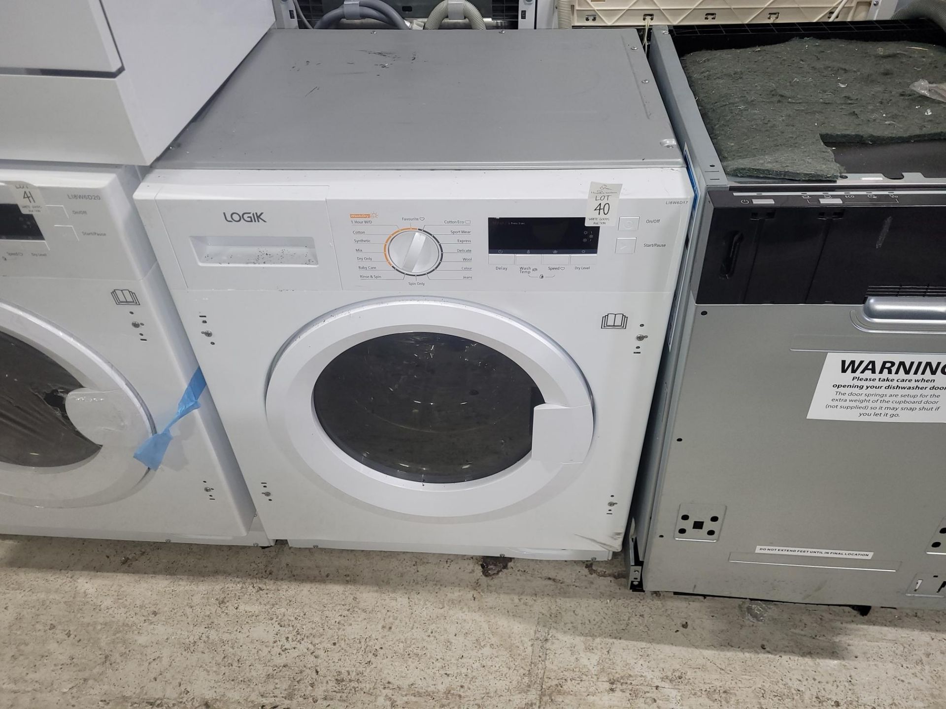 LOGIK LI8W6D17 INTEGRATED 8KG WASHING MACHINE - Image 2 of 2