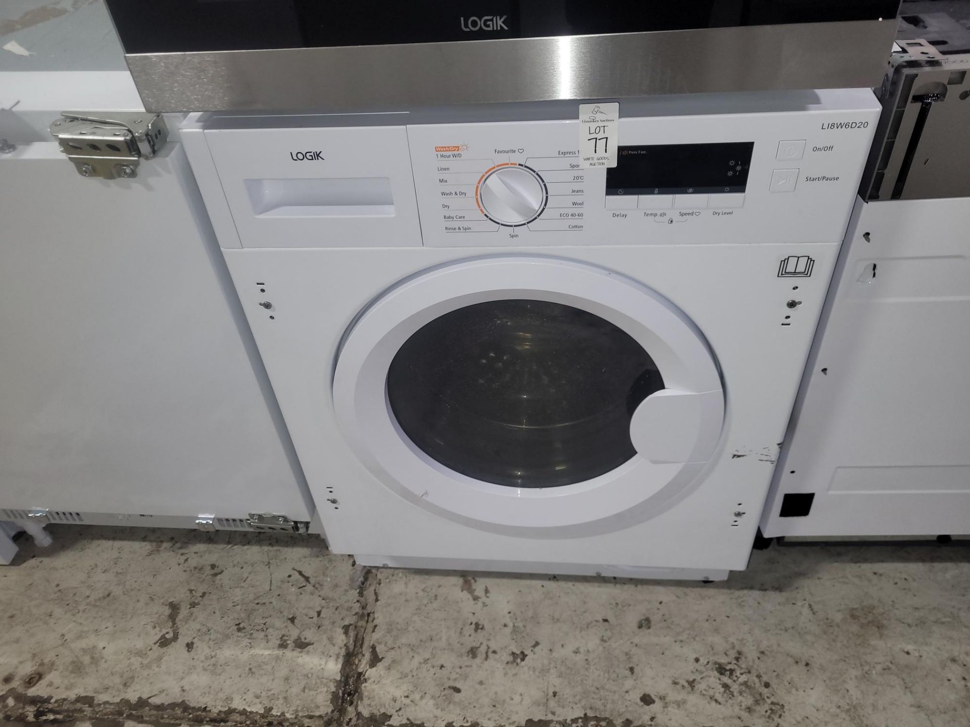 LOGIK LI8W6D20 INTEGRATED WASHING MACHINE - Image 2 of 2