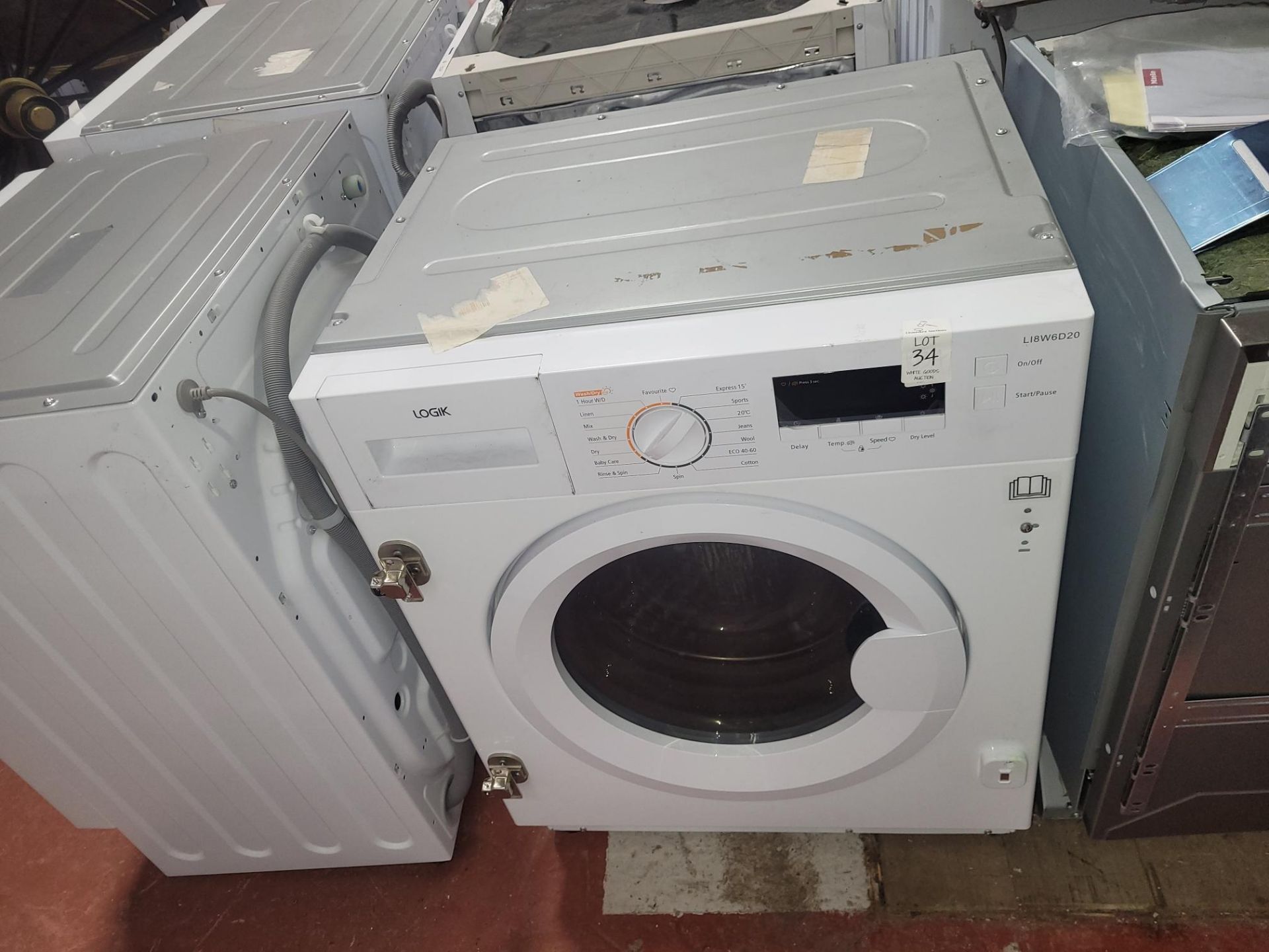 LOGIK LI8W6D20 INTEGRATED WASHING MACHINE - Image 2 of 2