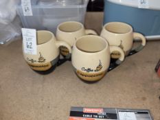 4 X CAPPUCCINO MUGS