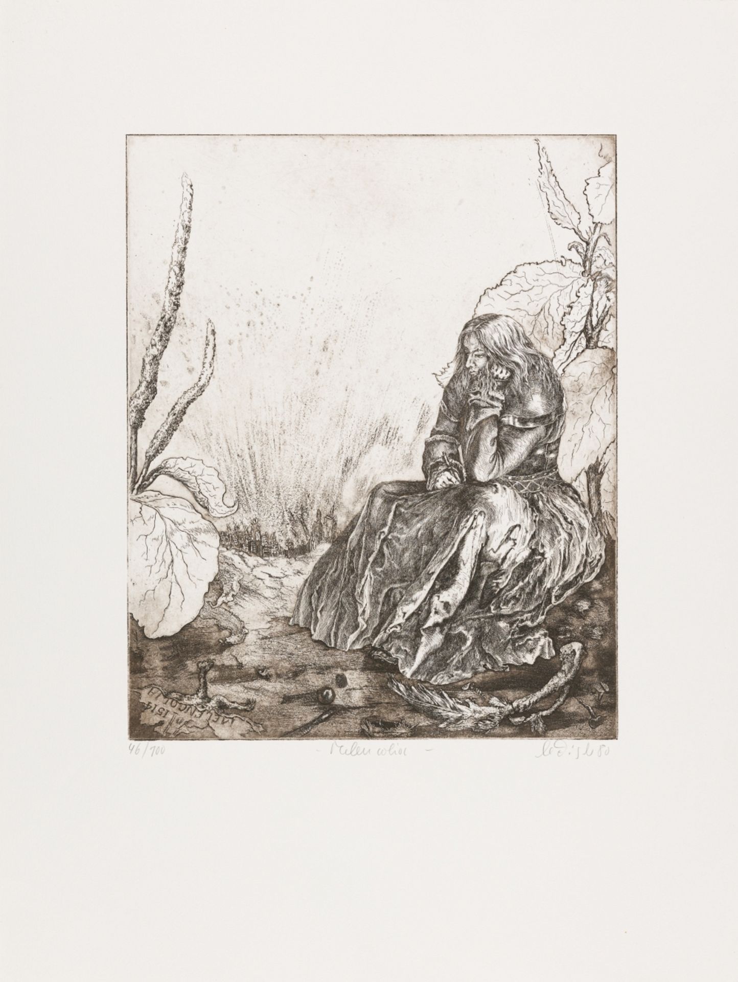 Fischer, Manfred(*1950)Melencolia, 1980 (After Albrecht Dürer, 1514) etching with aquatintsigned and - Image 2 of 5