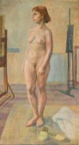 Jonnor (?), KlausFemale Nude, (19)48oil on canvassigned and dated verso51,2 x 28,3 inTear in the
