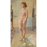 Jonnor (?), KlausFemale Nude, (19)48oil on canvassigned and dated verso51,2 x 28,3 inTear in the
