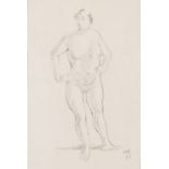 Ritter, Walter(1904-1986)Standing Nude, 1972graphite on papermonogrammed and dated lower right14,1 x