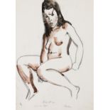 Augustiner, Werner(1922-1986)Marlene, 20.10.1981charcoal and watercolour on papersigned, dated and