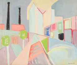 Fiala, Kurt(1929 - 1969)View at a Factory (19)59oil on hardboardsigned and dated lower right22,8 x