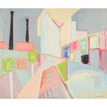 Fiala, Kurt(1929 - 1969)View at a Factory (19)59oil on hardboardsigned and dated lower right22,8 x