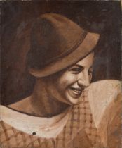 N.N.Portrait of a Laughing Womanoil on canvas18,3 x 15,3 indam.