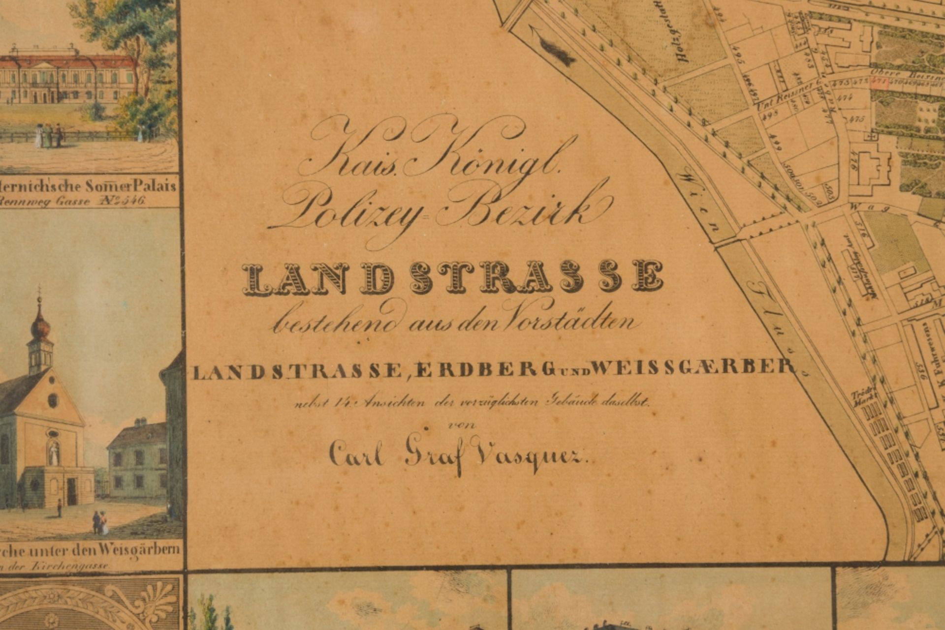 Vasquez, Carl Graf(1798-1861)Imperial Royal District Landstrasse consisting of the Suburbs - Image 3 of 3