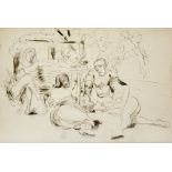 Mayer-Marton, Georg(1897 - 1960)Picnicink and brown charcoal on paper10,3 x 14,8 in