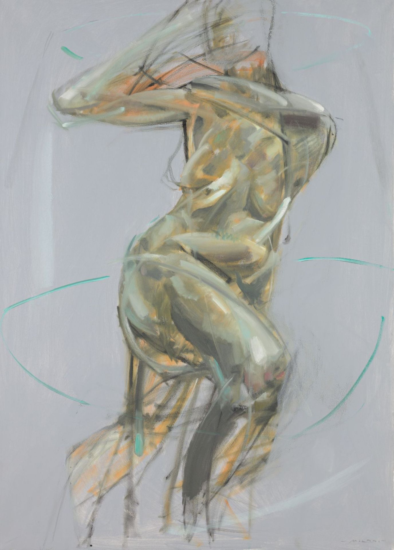 Markovich, Milan(*1959)Female Nude Movingacrylic on canvassigned lower right63 x 45,3 inThis piece