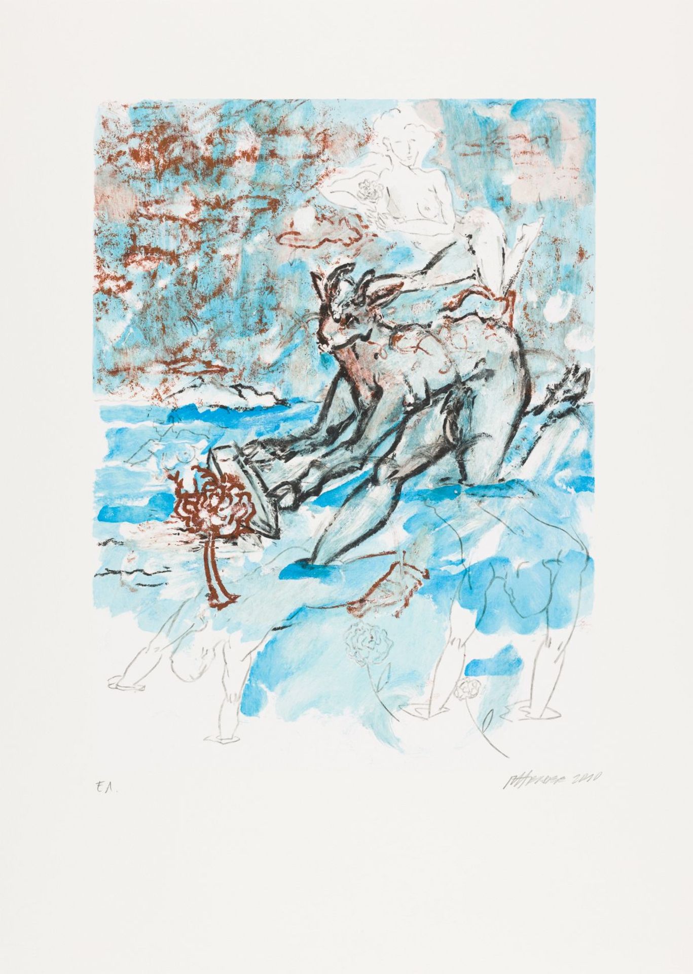 Attersee, Christian Ludwig(*1940)Europa reist wieder, 2010colour lithographsigned and dated lower - Image 2 of 4