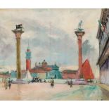 Fohn, Emanuel(1881 - 1966)Venezia Piazetta (Piazza San Marco in Venice)oil on platesigned lower