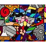 Britto, Romero(*1963)Couple, 2009serigraphy (hearts applied with permanent marker, glitter on the