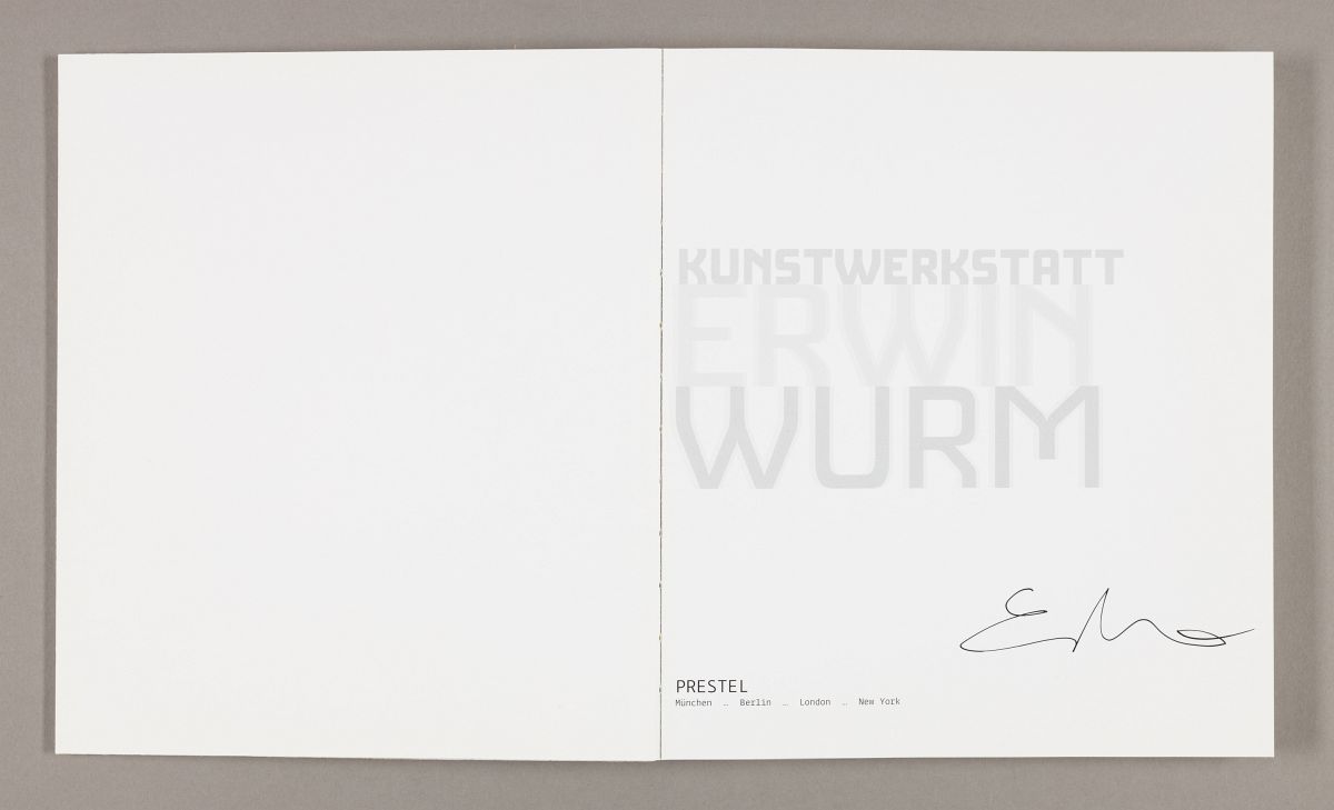 Wurm, Erwin(*1954)Untitled, 2008catalogue signedcatalogue: 10,2 x 8,9 in / facsimile: 21,3 x 13,8 - Image 2 of 9