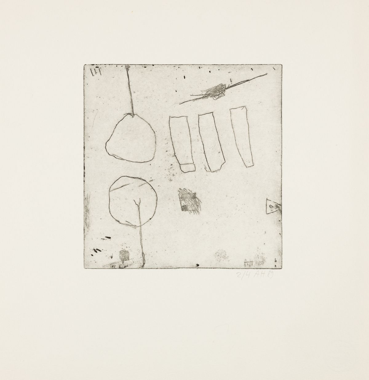 Henning, Anton(*1964)Untitled, 1989etchingmonogrammed, dated and numbered: 2/4 lower rightsheet - Image 2 of 3