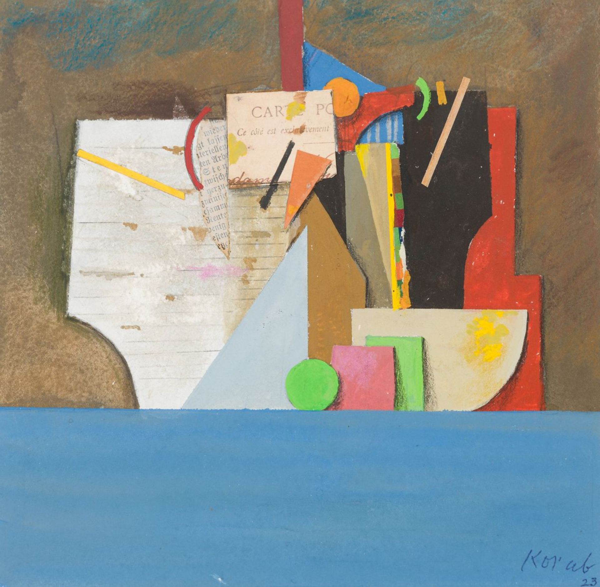 Korab, Karl(*1937)Still Life, 2023mixed technique and collage on papersigned and dated lower